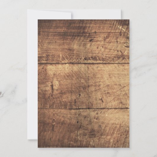 Rustic Speichern Sie die Daten-Holzanker-Fotovorla Einladung (Rückseite)