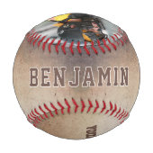 Rustic Spieler Teamname Nummer Foto Baseball (Rückseite)