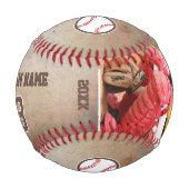Rustic Spieler Teamname Nummer Foto Baseball (Vorderseite)