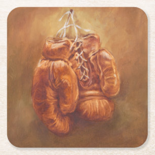 Rustic Sports   Boxhandschuh Rechteckiger Pappuntersetzer
