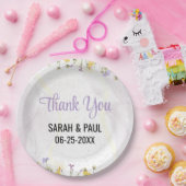 Rustic Spring Floral Elegant wedding Pappteller (Party)