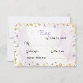 Rustic Spring Floral Elegant wedding RSVP card (Vorderseite)