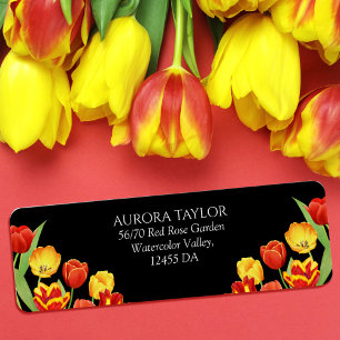 Rustic Spring Floral Tulip Wedding Address