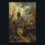 Rustic Stone Gothic Church Art, Vintage Autumn Poster<br><div class="desc">Rustic Stone Gothic Church Art, Vintage Autumn Decor Dark Cottagecore Fall Print Country Landscape Painting, Moody Wall Art Fall Aesthetic Dark Academia, Dark Academia aesthetic, Dark Academia style, vintage academia, gothic academic, classic literature aesthetic, moody vintage art, intellectual aesthetic, old books aesthetic, scholarly style, medieval academia, antique aesthetic, dark vintage...</div>