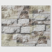 Rustic Stone Travertine Backsplash Geschenkpapier (Flach)