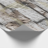 Rustic Stone Travertine Backsplash Geschenkpapier (Ecke)