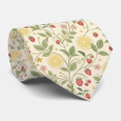 Rustic Strawberry & Citrus Earthy Pattern (1) Krawatte (Gerollt)
