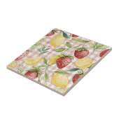 Rustic Strawberry & Citrus Earthy Pattern (7) Fliese (Seite)