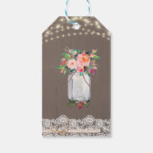 Rustic String Light Mason Jar Vielen Dank für Ihre Geschenkanhänger (Rückseite)