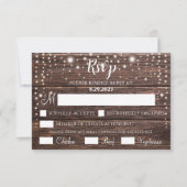 Rustic String Light RSVP Card - Anpassbar Dankeskarte (Vorderseite)