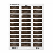 Rustic String Lights Barn Wood Address Label (Vorne)