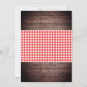 Rustic String Lights Beers GRILLEN Birthday Party Einladung (Rückseite)