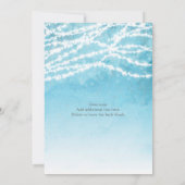 Rustic String Lights Blue Wedding Einladung (Rückseite)