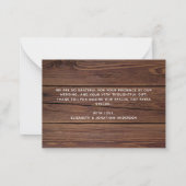 Rustic String Lights Eukalyptus Wedding Vielen Dan Mitteilungskarte (Rückseite)