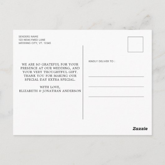 Rustic String Lights Eukalyptus Wedding Vielen Dan Postkarte (Rückseite)