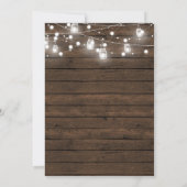 Rustic String Lights Graduation Party Card Summer Einladung (Rückseite)