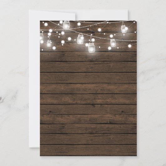 Rustic String Lights Graduation Party Card Summer Einladung (Rückseite)