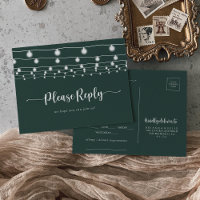 Rustic String Lights Green Menu UAWG