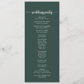 Rustic String Lights Green Wedding Program Programm (Rückseite)