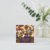 Rustic String Lights Liebe Trees Esthetician Quadratische Visitenkarte (Stehend Vorderseite)