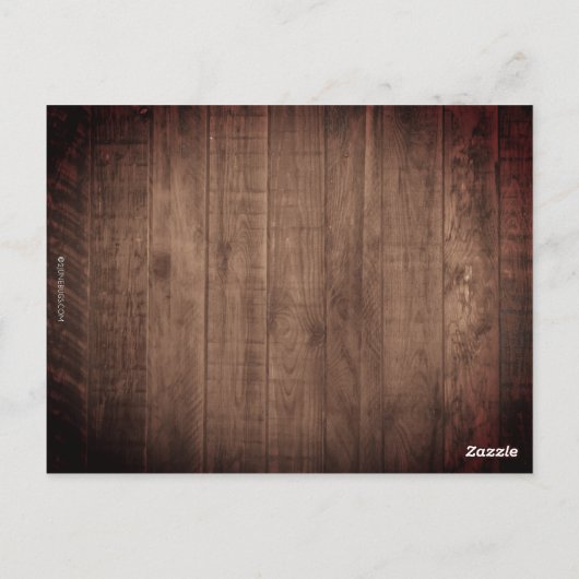 Rustic String Lights Mason Jar Budget Wedding Postkarte (Rückseite)