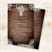 Rustic String Lights Mason Jar Wedding Program