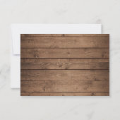 Rustic String Lights Peony Wedding RSVP Karte (Rückseite)