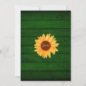 Rustic String Lights Sonnenblume Mason Jars Weddin Einladung (Rückseite)