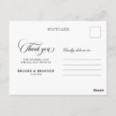 Rustic String Lights Wedding Danke Postkarte (Rückseite)