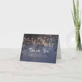 Rustic String Lights Wedding Vielen Dank Dankeskarte