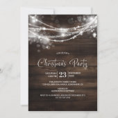 Rustic String Lights Wohn Weihnachtsgebäck Party Einladung (Vorderseite)