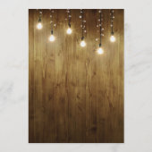 Rustic String Of Lights Country Wedding Menu Menükarte (Rückseite)