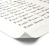 Rustic Summer aesthetic Wildflower Seating Charts Poster (Ecke)