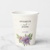 Rustic Summer aesthetic Wildflower Wedding Pappbecher (Rückseite)