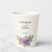 Rustic Summer aesthetic Wildflower Wedding Pappbecher (Vorderseite)