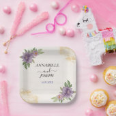 Rustic Summer aesthetic Wildflower Wedding Pappteller (Party)