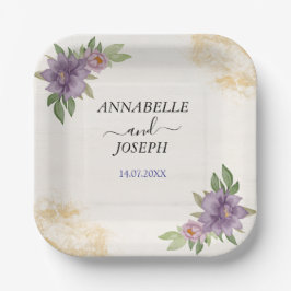 Rustic Summer aesthetic Wildflower Wedding Pappteller