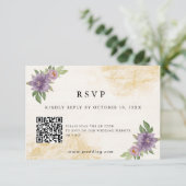 Rustic Summer aesthetic Wildflower Wedding RSVP Karte (Stehend Vorderseite)