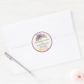 Rustic Summer aesthetic Wildflower Wedding Runder Aufkleber (Umschlag)