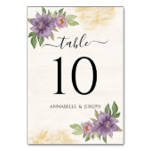 Rustic Summer aesthetic Wildflower Wedding Tischnummer (Rückseite)