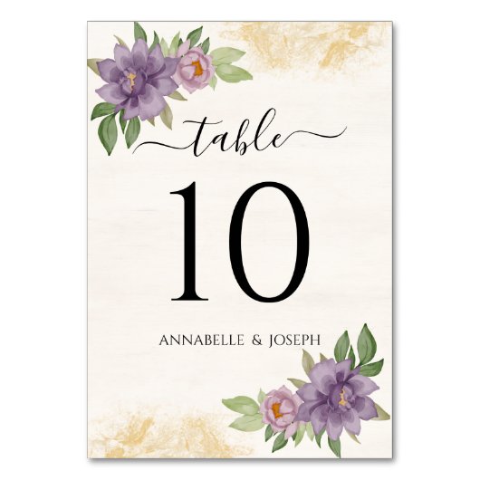 Rustic Summer aesthetic Wildflower Wedding Tischnummer (Vorderseite)