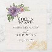 Rustic Summer aesthetic Wildflower Wedding Weinetikett (Einzelnes Label)