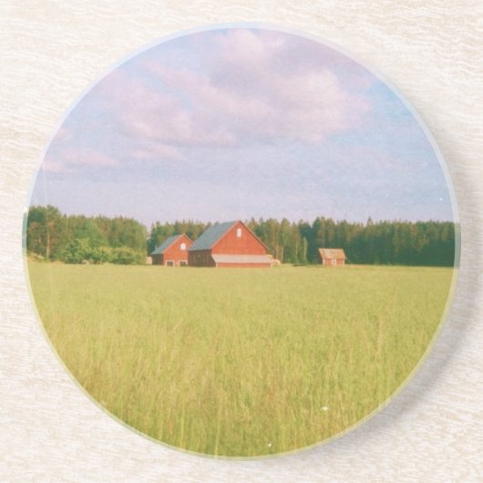 Rustic summer field, Helsingia, Sweden Getränkeuntersetzer (Vorne)