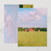 Rustic summer field, Helsingia, Sweden Postkarte (Vorne/Hinten)