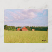Rustic summer field, Helsingia, Sweden Postkarte (Rückseite)