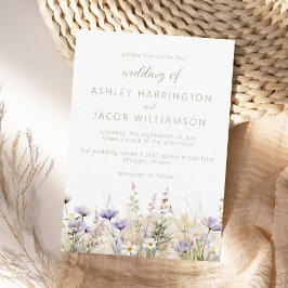 Rustic Summer Meadow Wildflower Wedding Einladung
