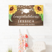 Rustic Sunflower Abschluss Banners Banner (Insitu)