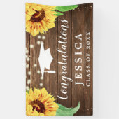 Rustic Sunflower Abschluss Banners Banner (Vertikal)