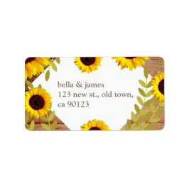 Rustic Sunflower Address Labels Adressaufkleber