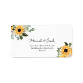 Rustic Sunflower Address Labels Adressaufkleber (Vorne)